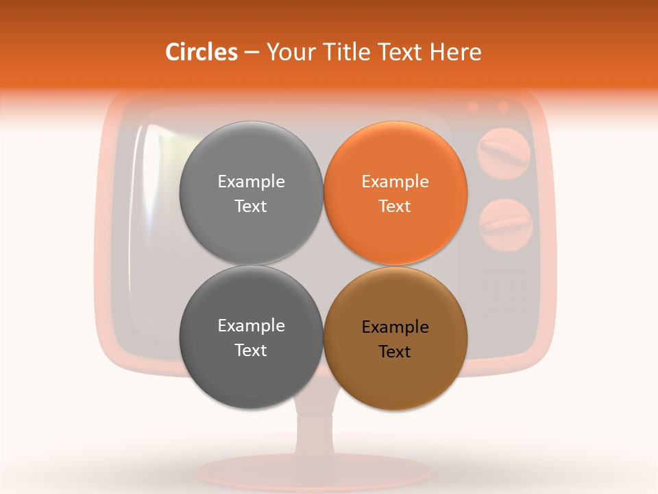 Television Push Shadow PowerPoint Template