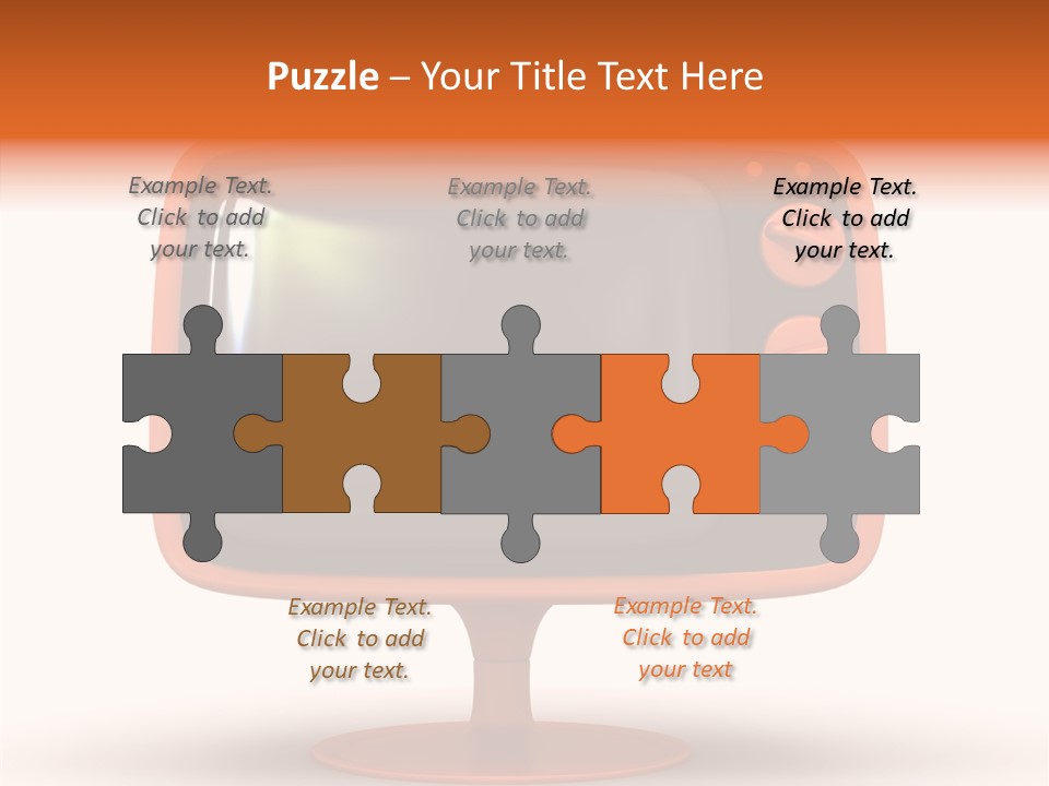 Television Push Shadow PowerPoint Template