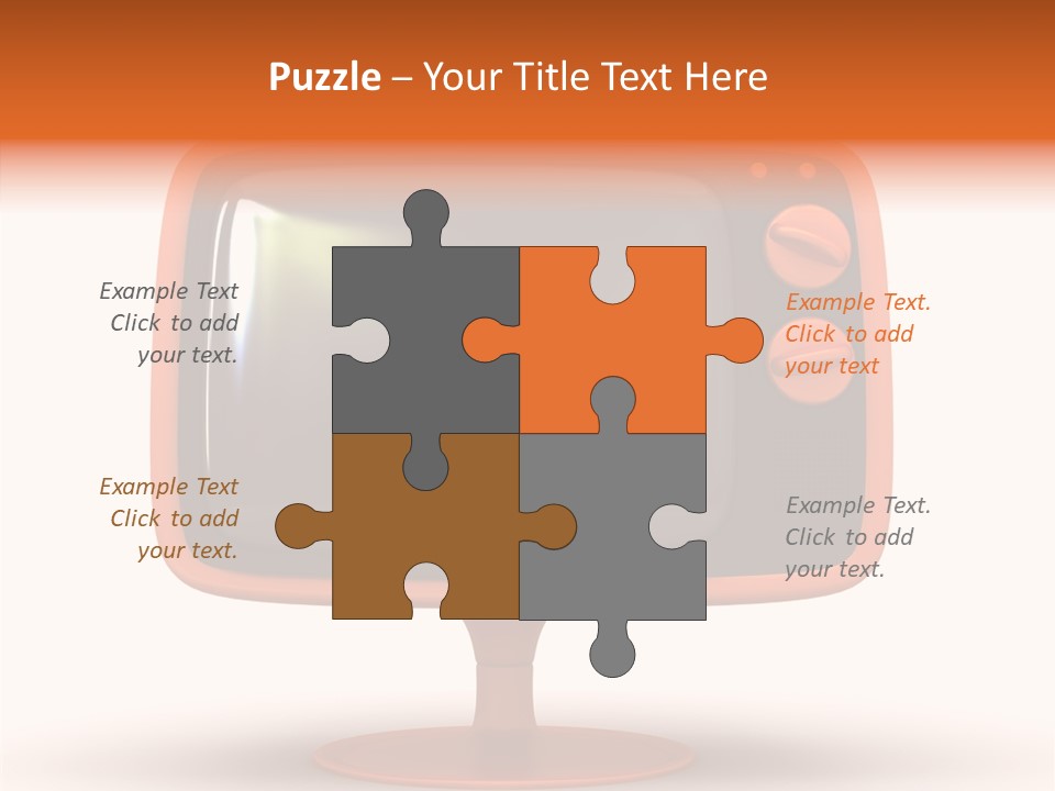 Television Push Shadow PowerPoint Template