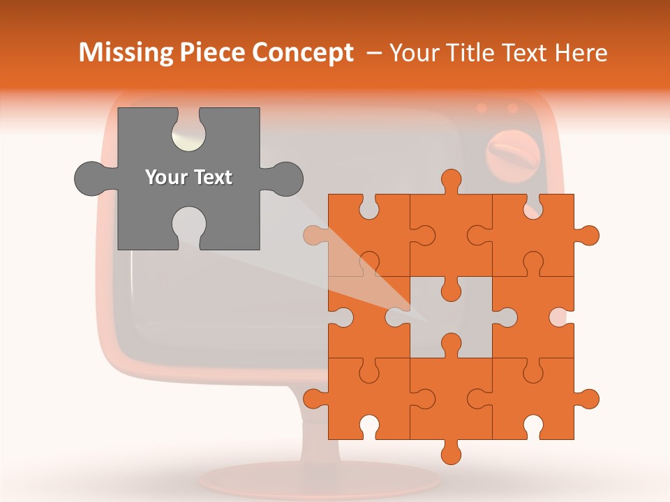 Television Push Shadow PowerPoint Template