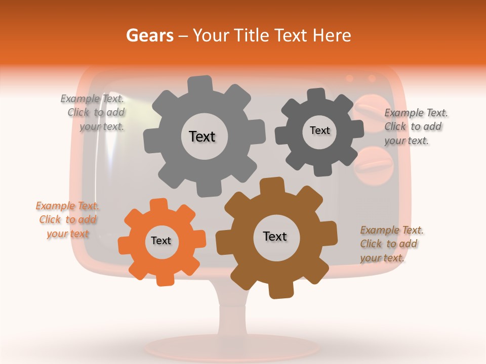 Television Push Shadow PowerPoint Template