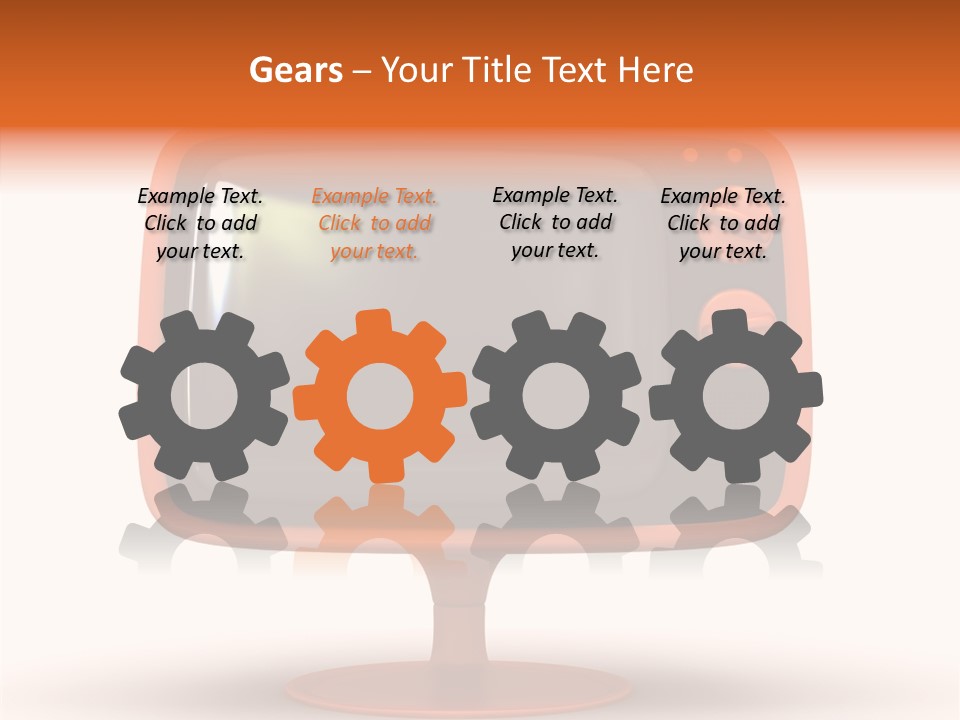 Television Push Shadow PowerPoint Template