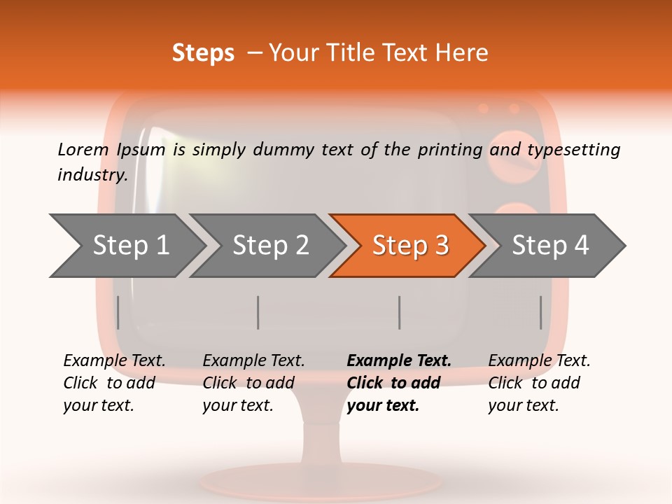 Television Push Shadow PowerPoint Template