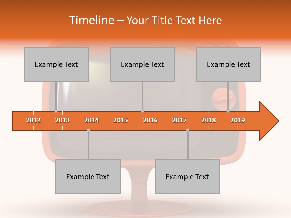 Television Push Shadow PowerPoint Template