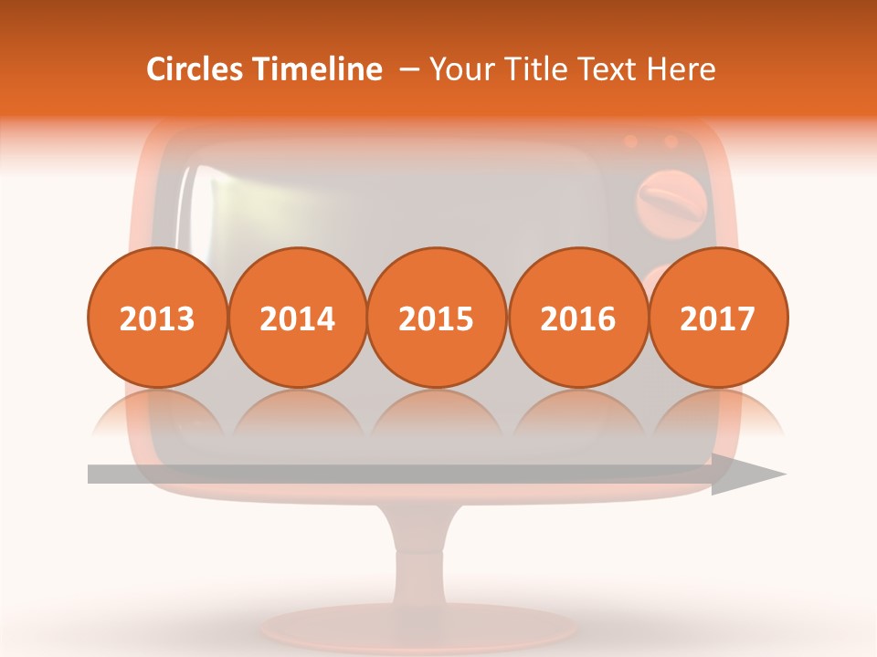 Television Push Shadow PowerPoint Template