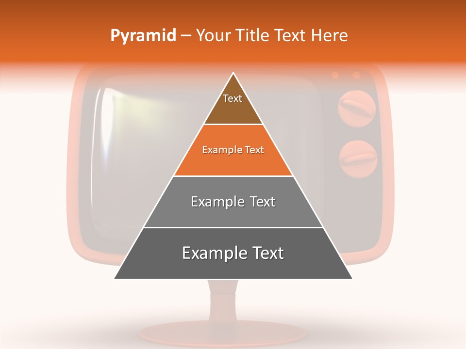 Television Push Shadow PowerPoint Template