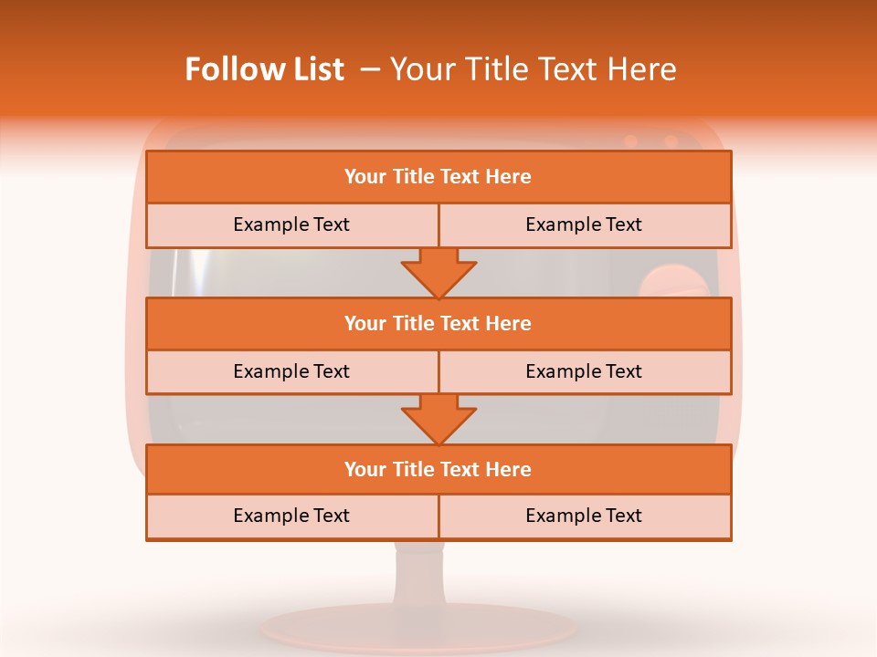 Television Push Shadow PowerPoint Template