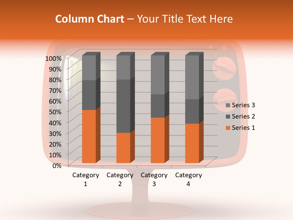 Television Push Shadow PowerPoint Template