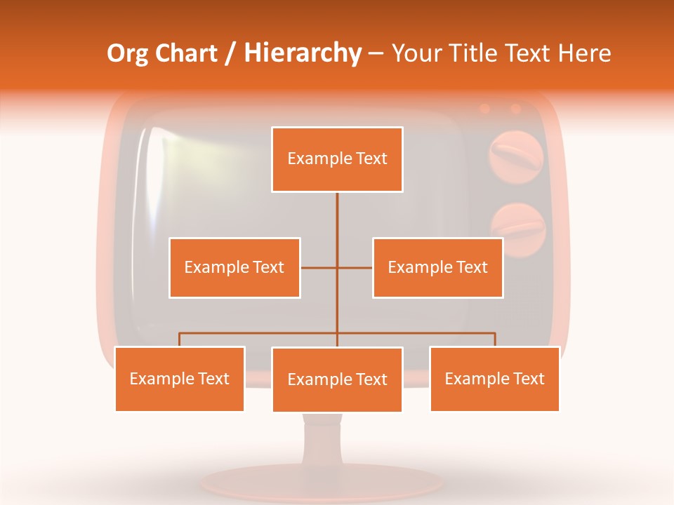 Television Push Shadow PowerPoint Template