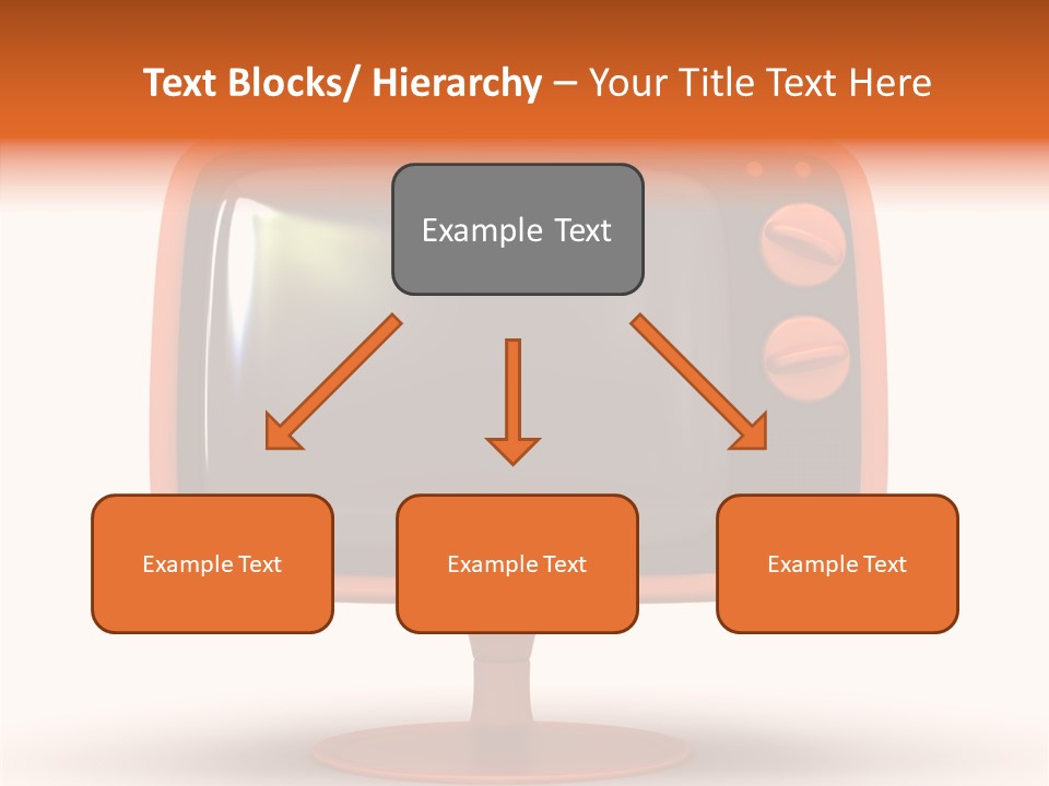 Television Push Shadow PowerPoint Template