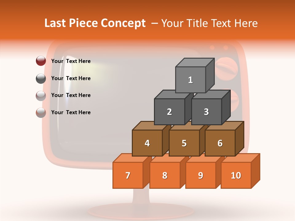 Television Push Shadow PowerPoint Template