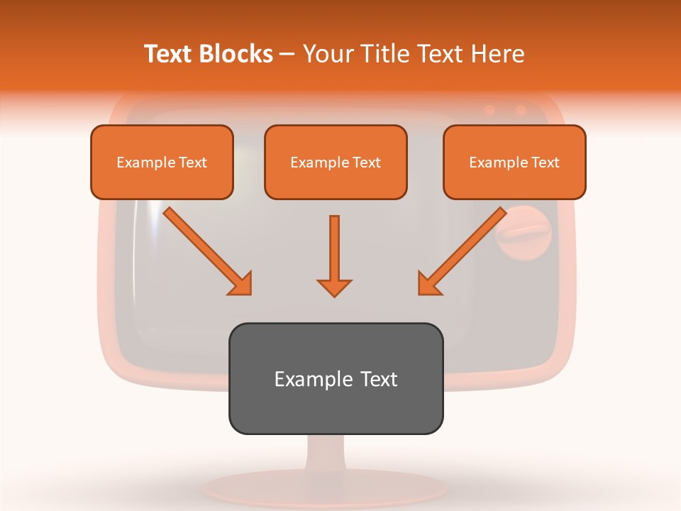 Television Push Shadow PowerPoint Template