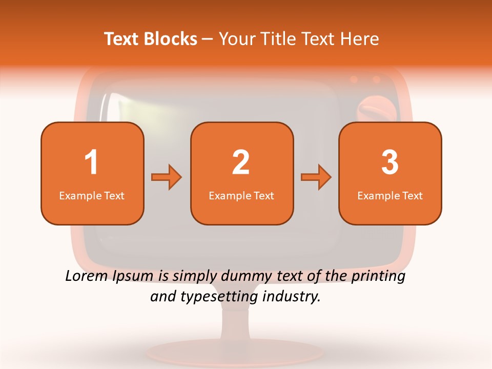 Television Push Shadow PowerPoint Template