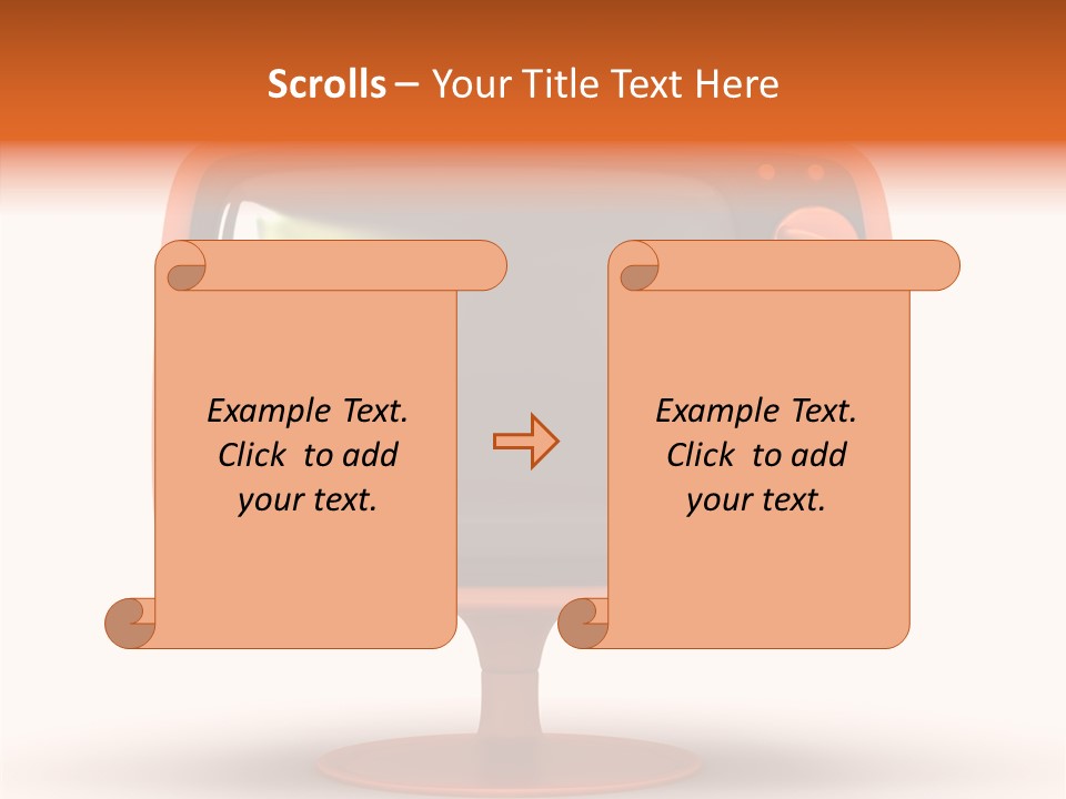 Television Push Shadow PowerPoint Template