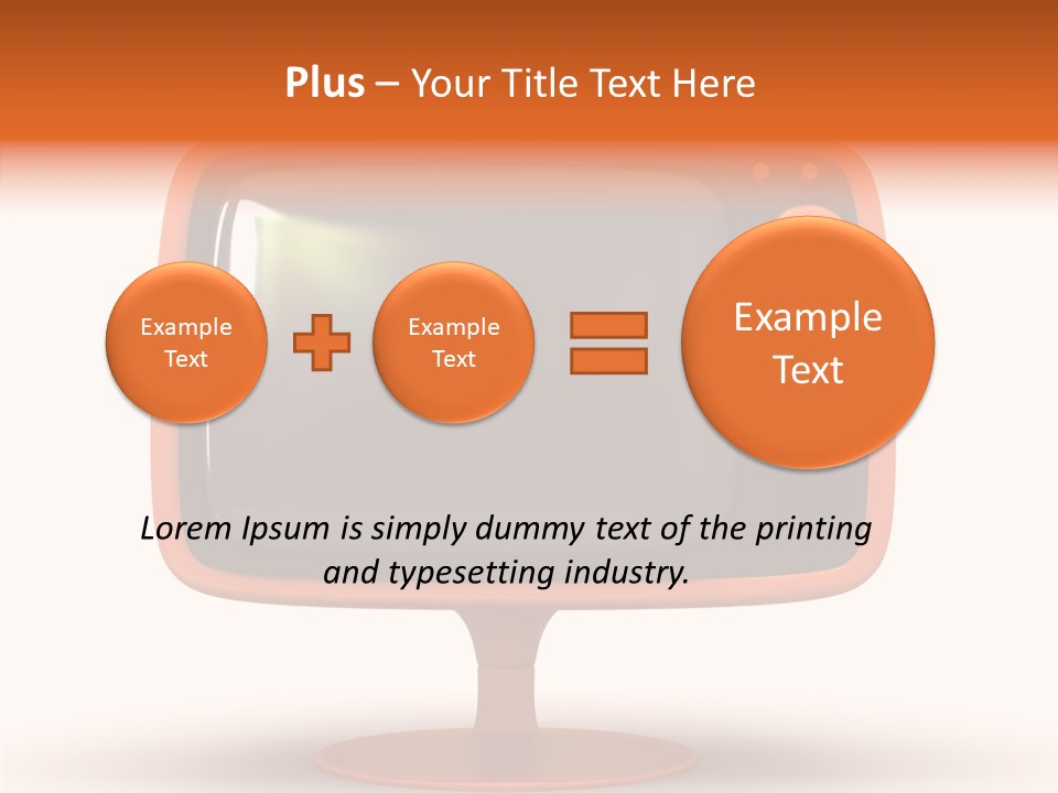Television Push Shadow PowerPoint Template