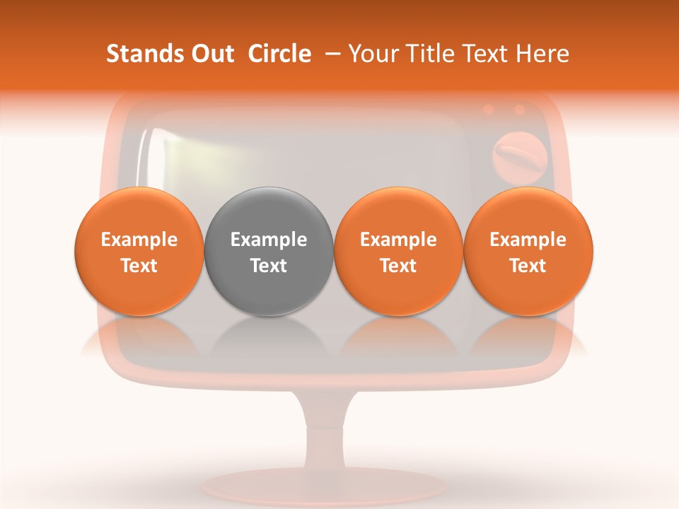 Television Push Shadow PowerPoint Template