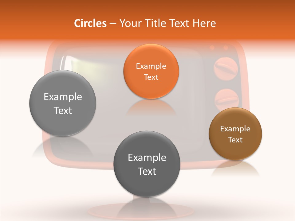 Television Push Shadow PowerPoint Template