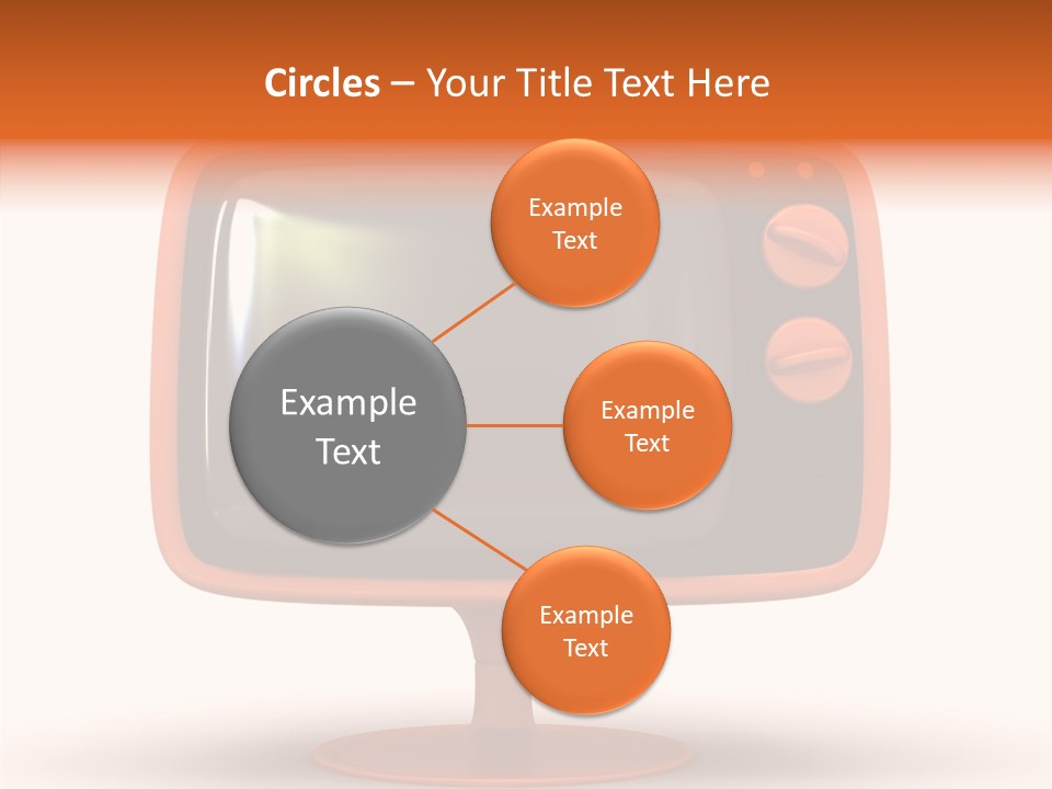 Television Push Shadow PowerPoint Template