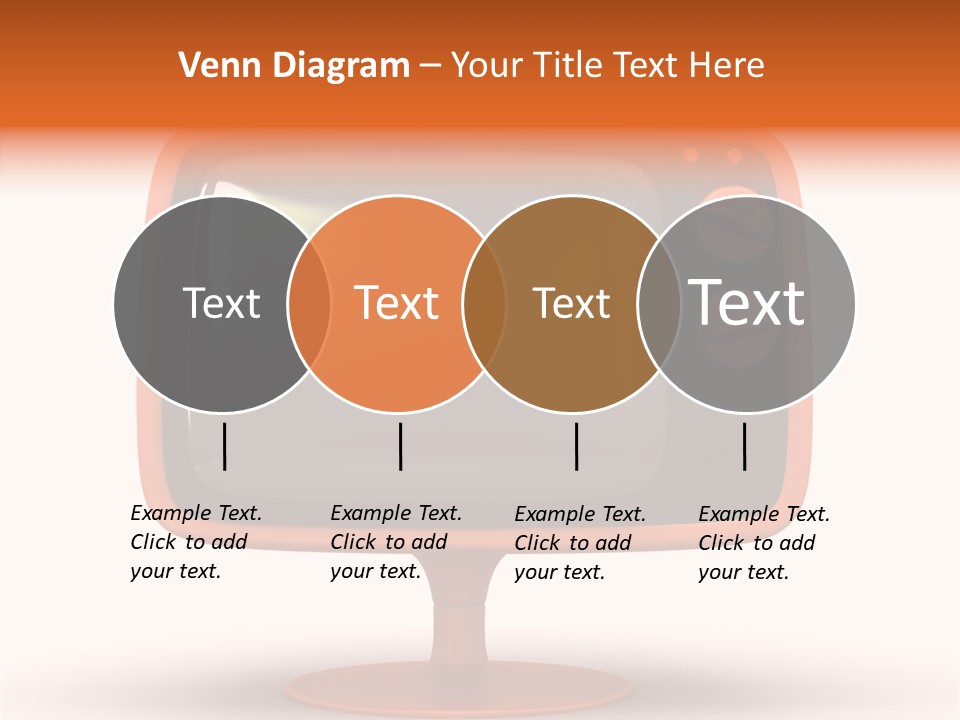 Television Push Shadow PowerPoint Template