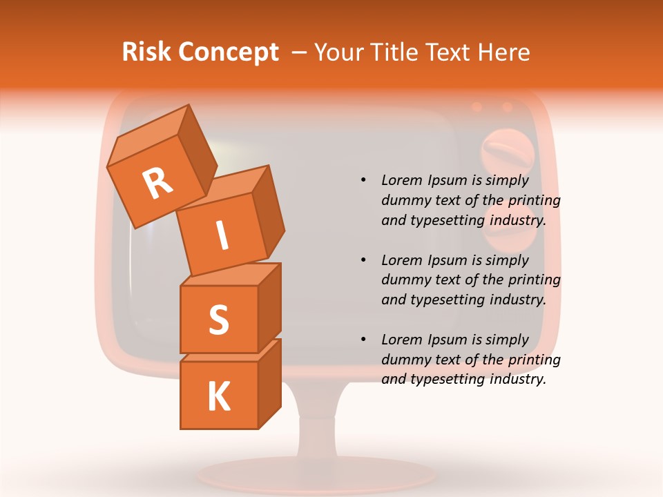 Television Push Shadow PowerPoint Template