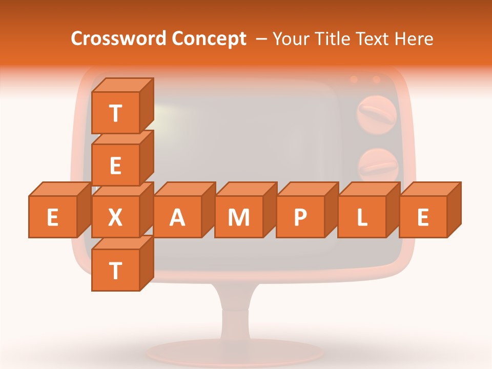 Television Push Shadow PowerPoint Template