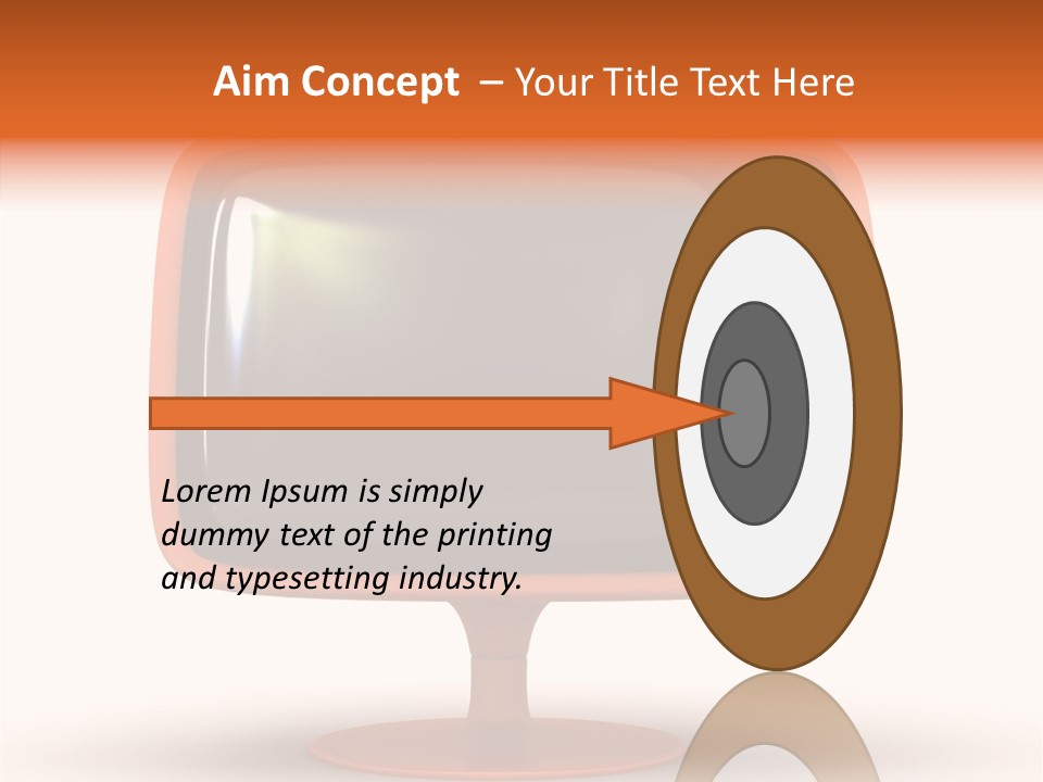 Television Push Shadow PowerPoint Template