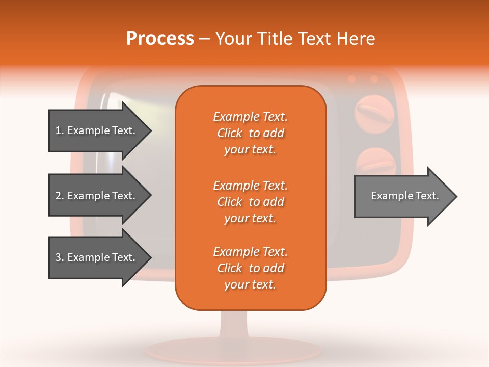 Television Push Shadow PowerPoint Template