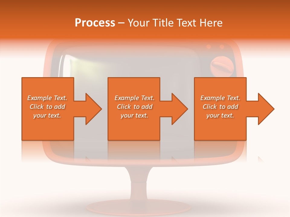 Television Push Shadow PowerPoint Template