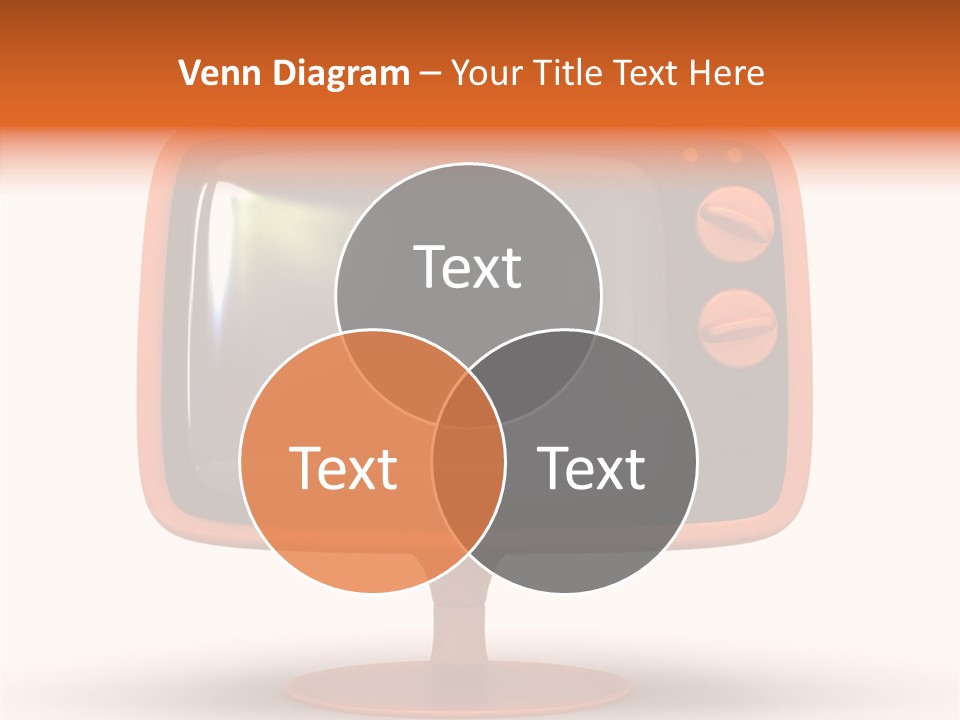 Television Push Shadow PowerPoint Template