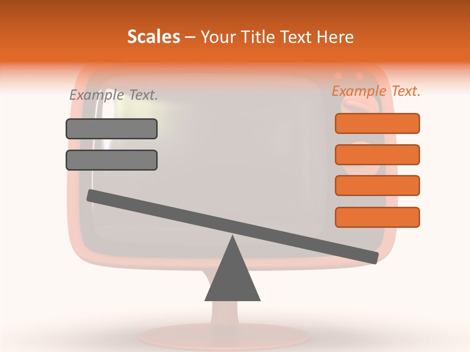 Television Push Shadow PowerPoint Template