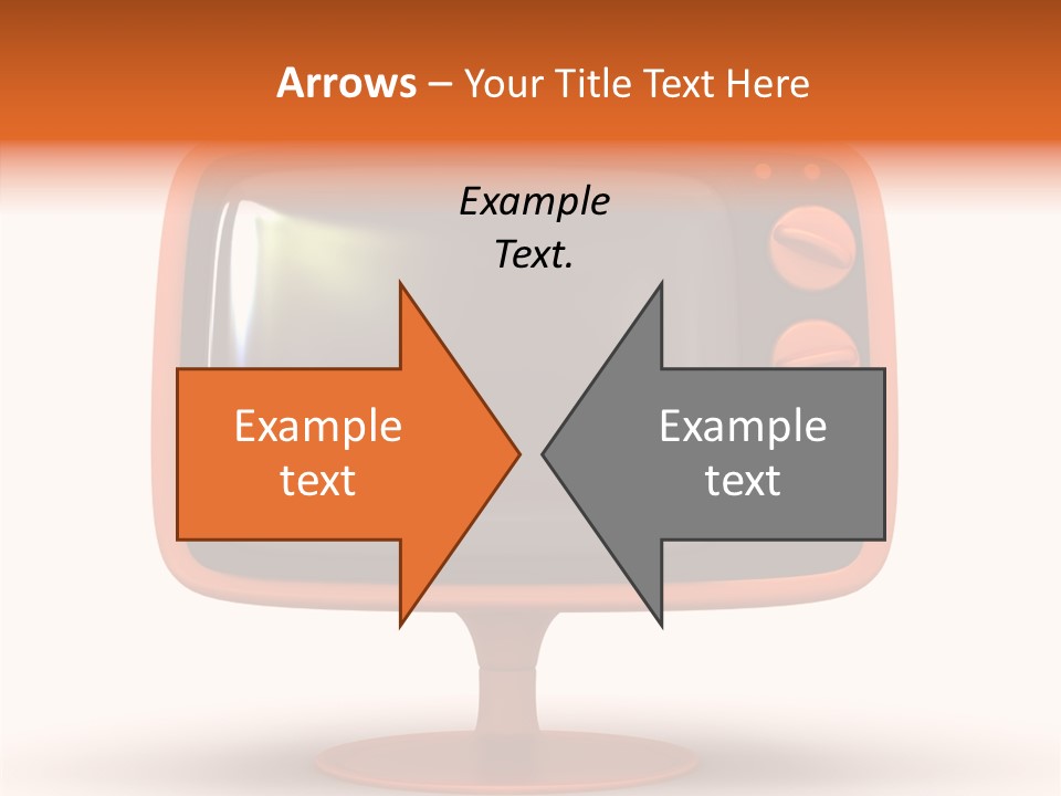 Television Push Shadow PowerPoint Template