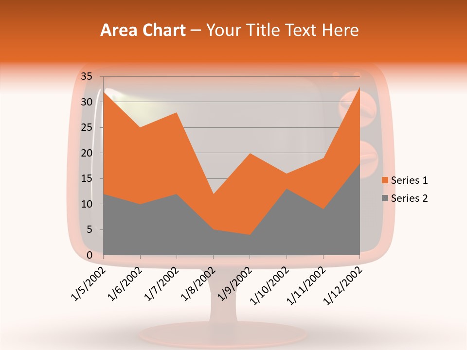 Television Push Shadow PowerPoint Template