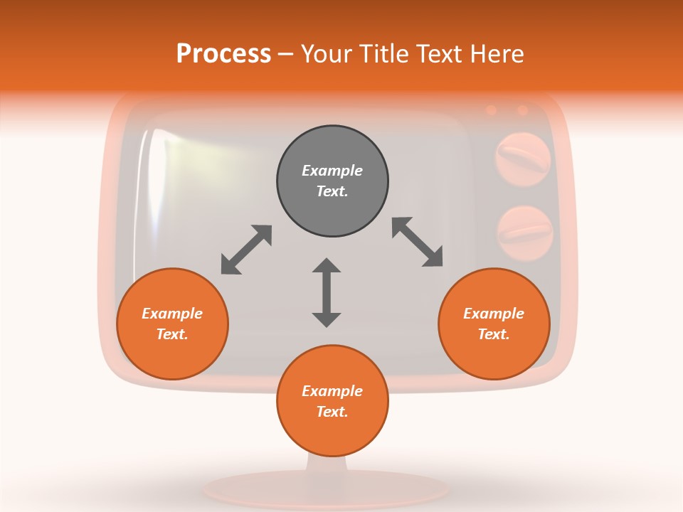 Television Push Shadow PowerPoint Template