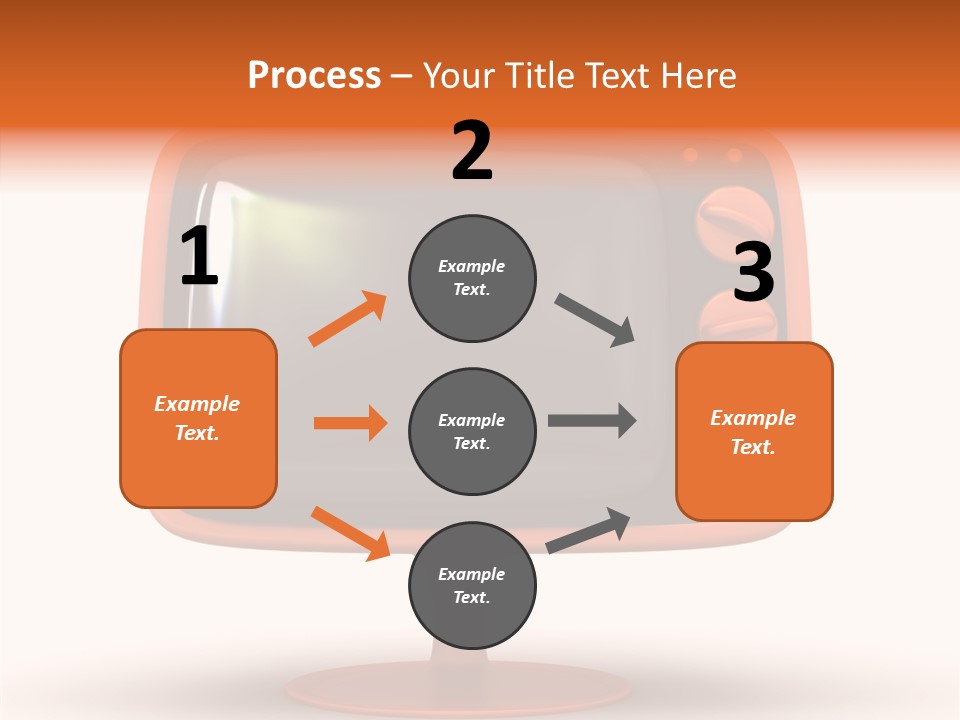 Television Push Shadow PowerPoint Template