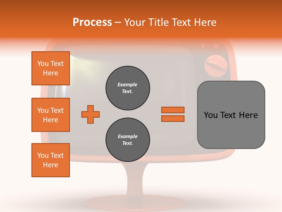 Television Push Shadow PowerPoint Template