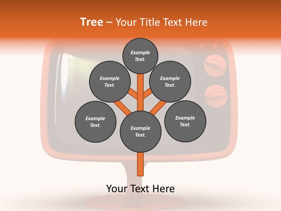 Television Push Shadow PowerPoint Template