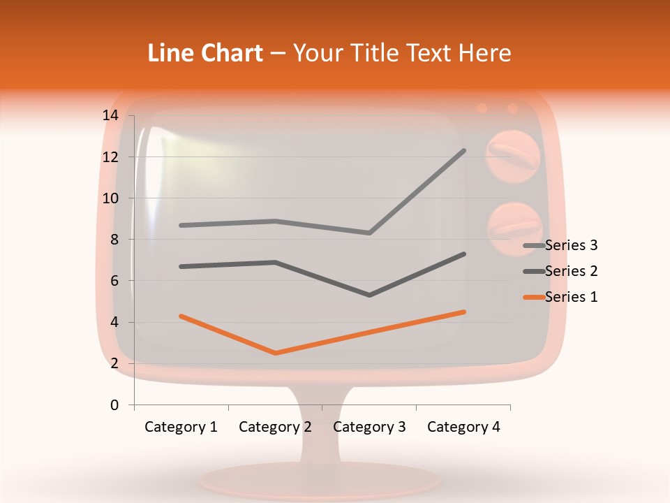 Television Push Shadow PowerPoint Template