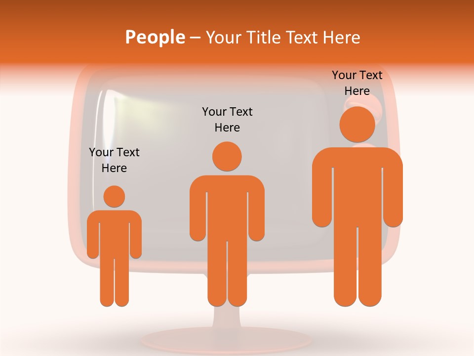 Television Push Shadow PowerPoint Template