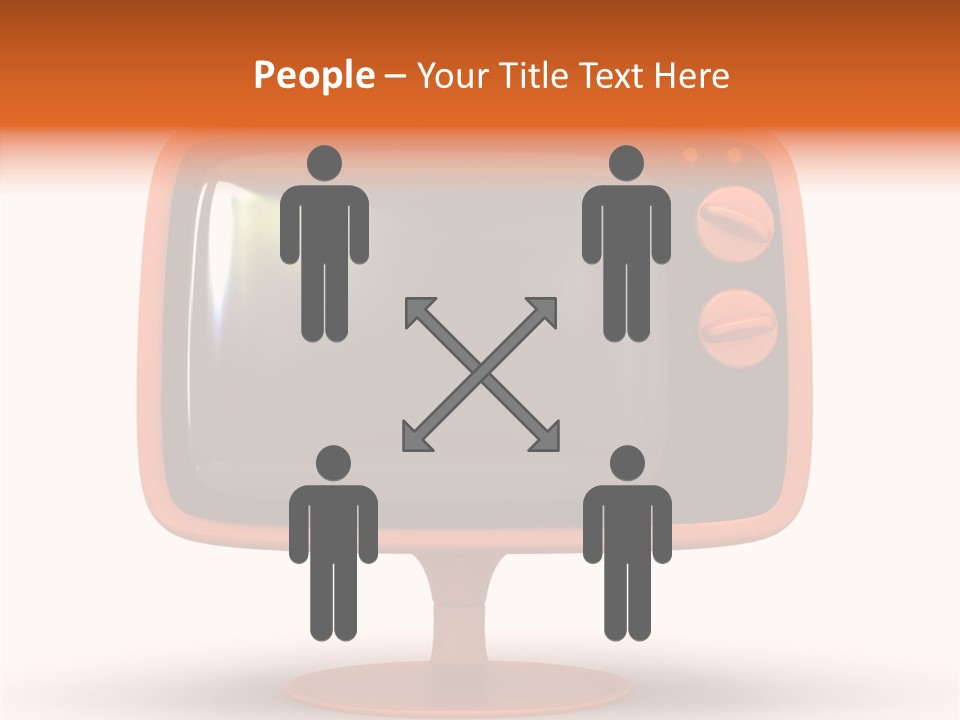 Television Push Shadow PowerPoint Template