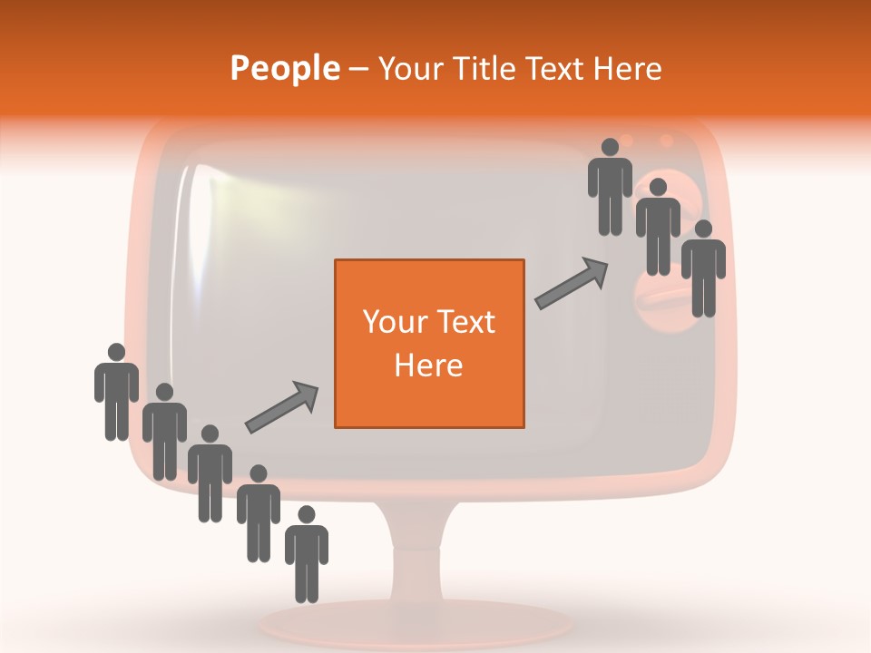 Television Push Shadow PowerPoint Template