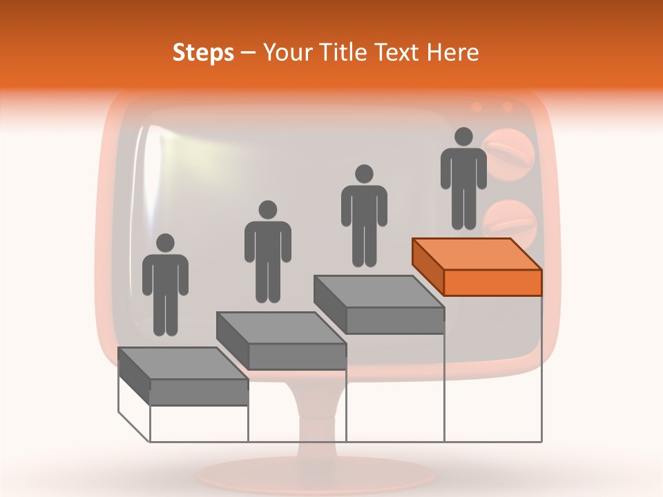 Television Push Shadow PowerPoint Template