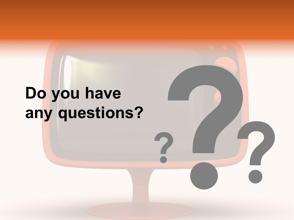 Television Push Shadow PowerPoint Template