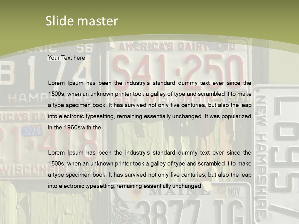 Yellowed Massachusetts Maine PowerPoint Template