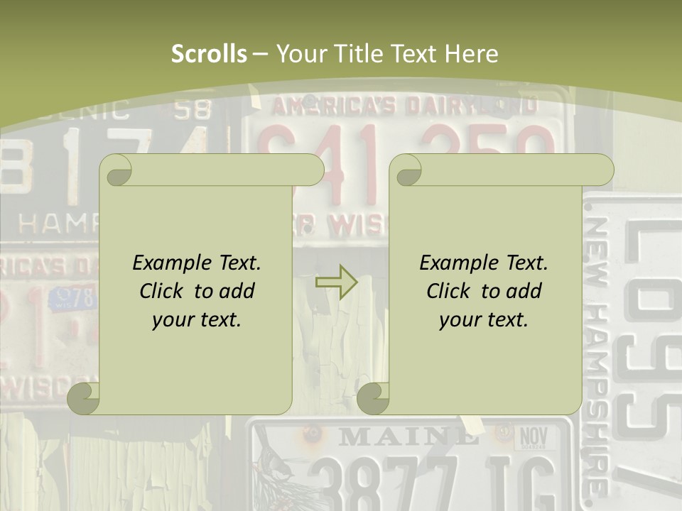Yellowed Massachusetts Maine PowerPoint Template
