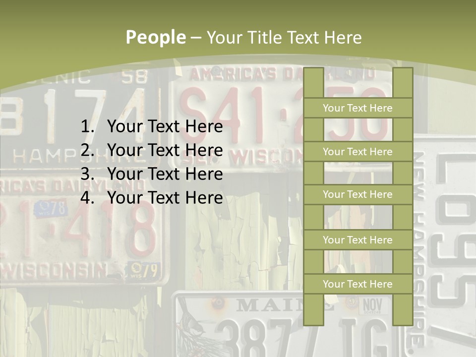 Yellowed Massachusetts Maine PowerPoint Template