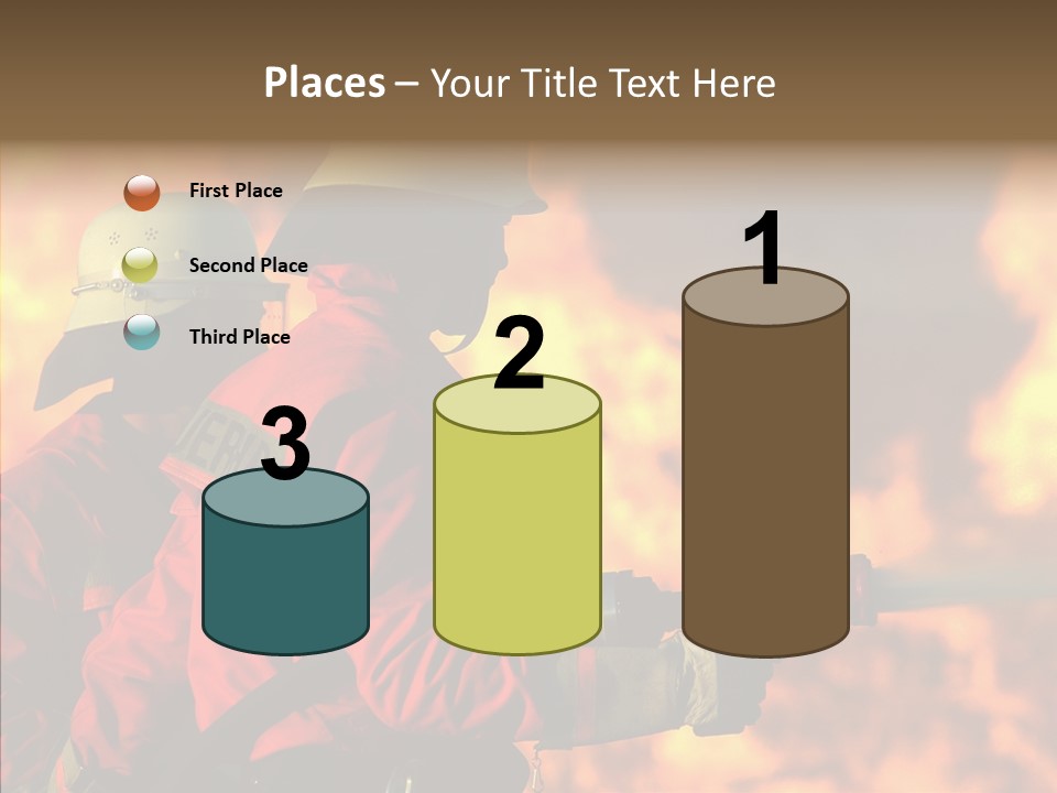 Firefighter Helmet Delete PowerPoint Template