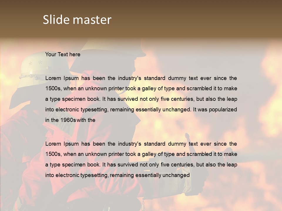 Firefighter Helmet Delete PowerPoint Template