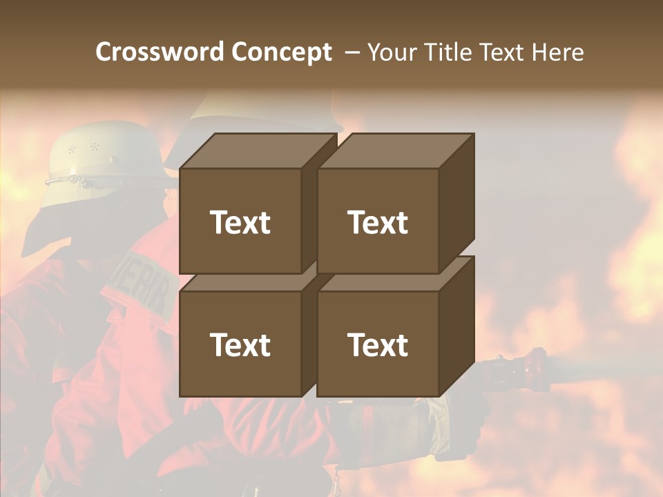 Firefighter Helmet Delete PowerPoint Template