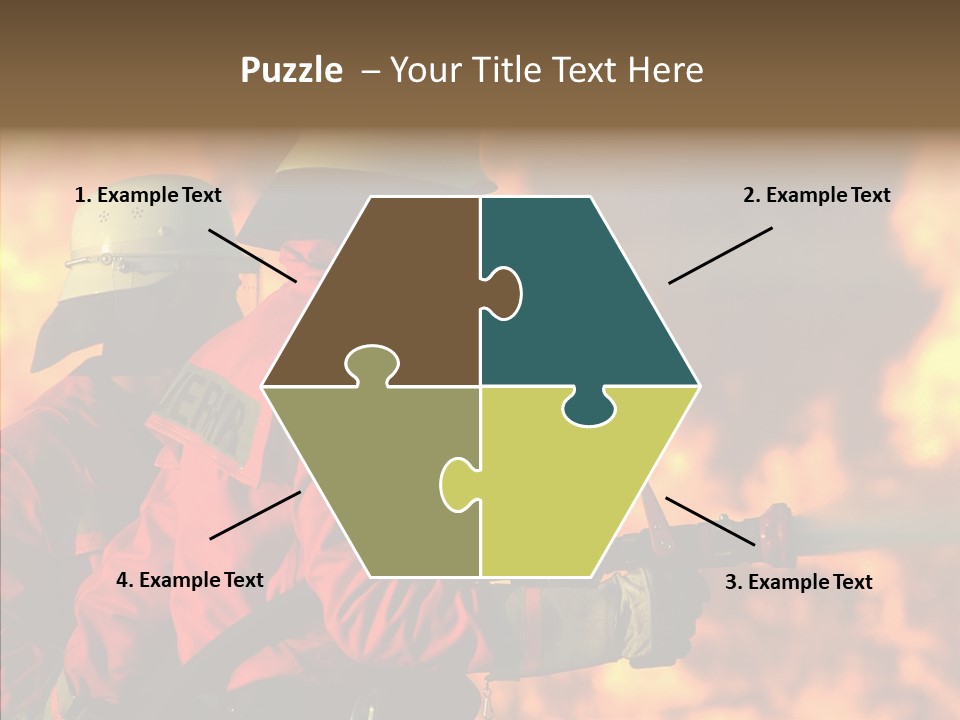 Firefighter Helmet Delete PowerPoint Template