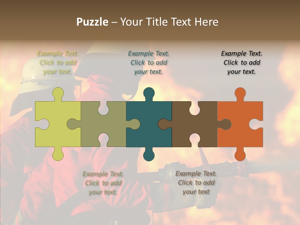 Firefighter Helmet Delete PowerPoint Template